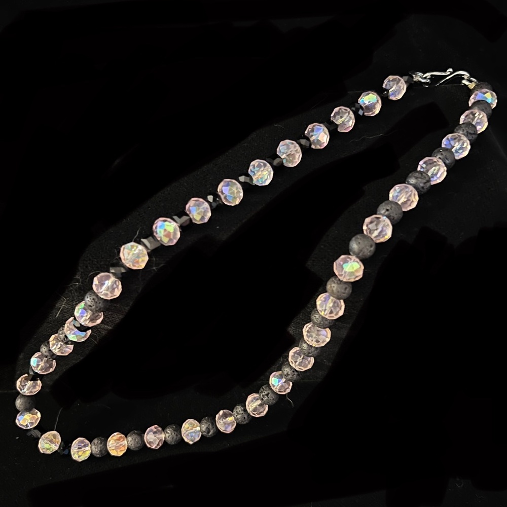 THE COLOR PURPLE AMETHYST GLASS JEWELED NECKLACE